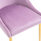 Velvet Upholstered Side Chairs (Set 2) -Pink
