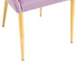 Velvet Upholstered Side Chairs (Set 2) -Pink