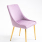 Velvet Upholstered Side Chairs (Set 2) -Pink