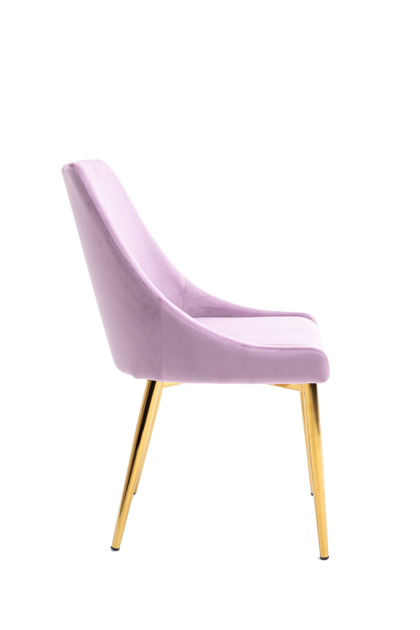 Velvet Upholstered Side Chairs (Set 2) -Pink