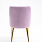 Velvet Upholstered Side Chairs (Set 2) -Pink