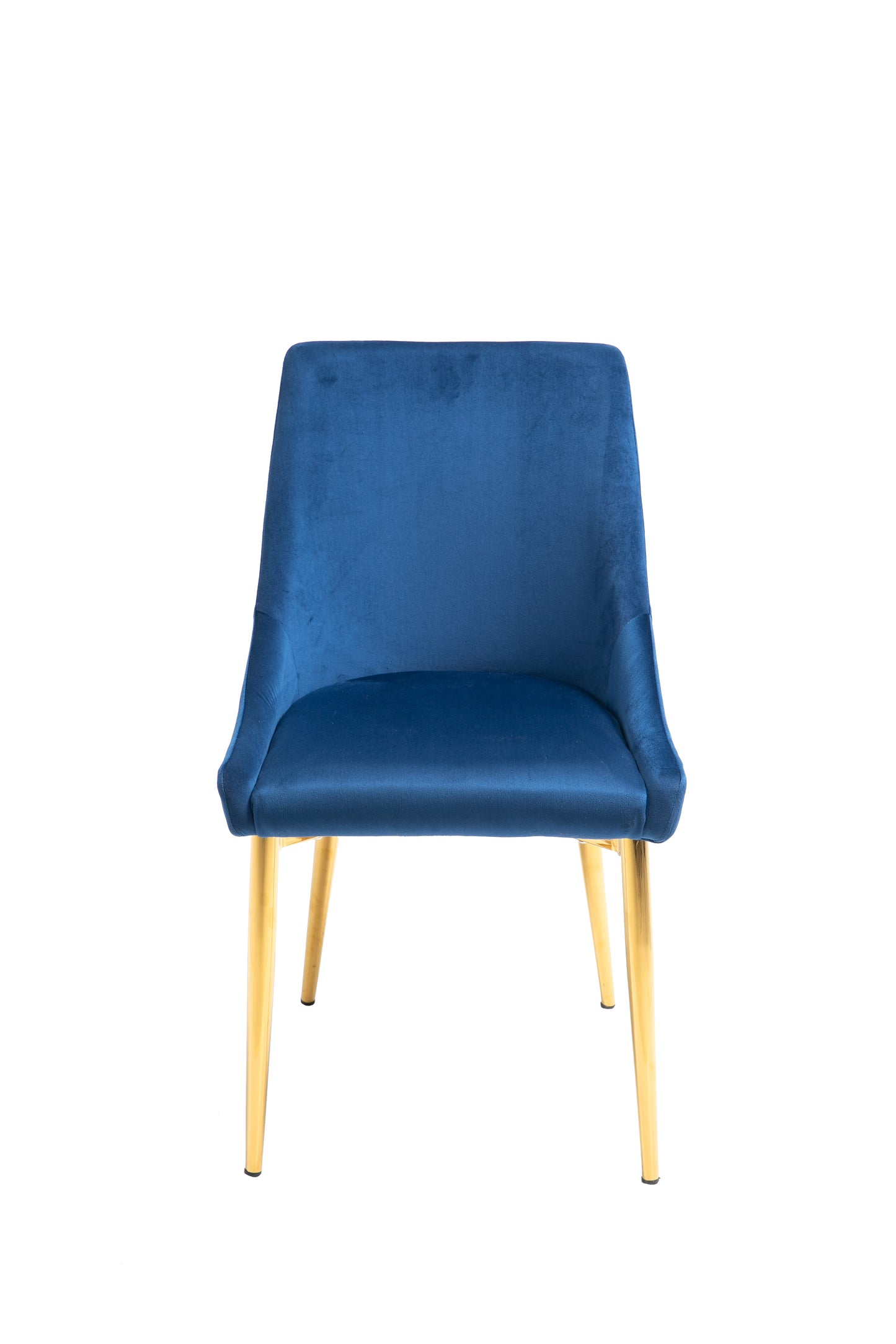 Velvet Upholstered Side Chairs (Set 2) -Navy