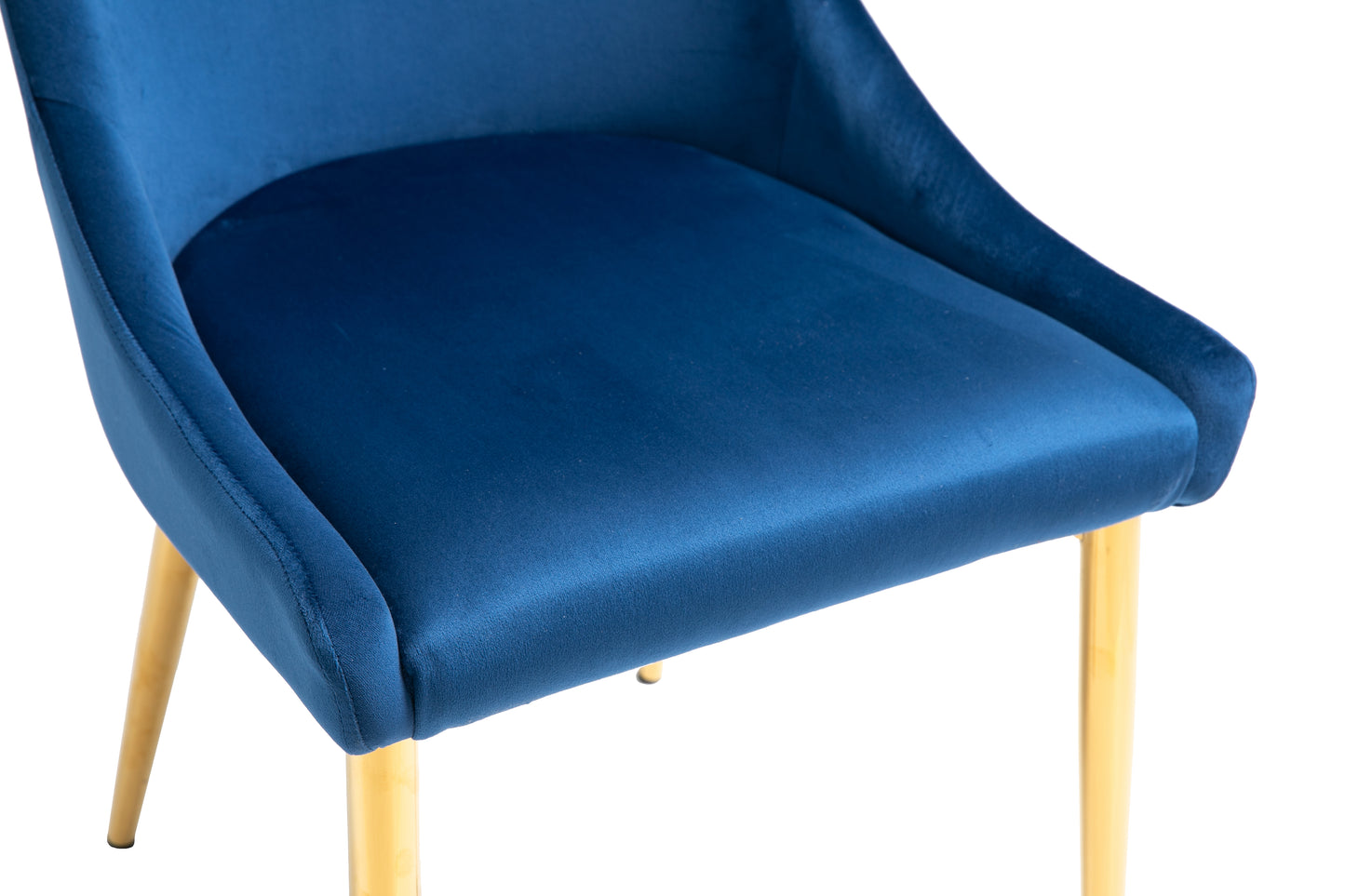 Velvet Upholstered Side Chairs (Set 2) -Navy