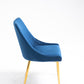 Velvet Upholstered Side Chairs (Set 2) -Navy