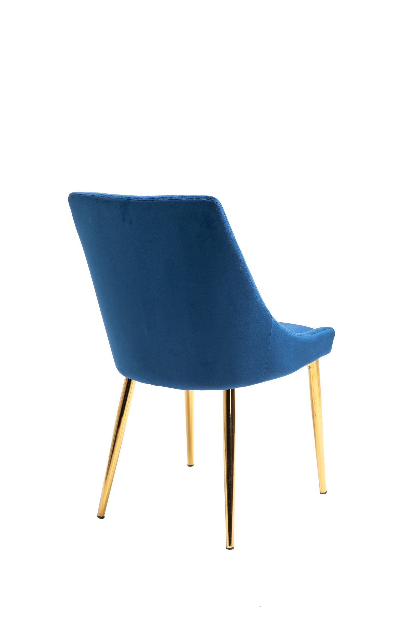 Velvet Upholstered Side Chairs (Set 2) -Navy