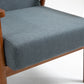 Mid-Century Wood Armchair - Blue Gray