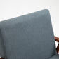 Mid-Century Wood Armchair - Blue Gray