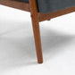 Mid-Century Wood Armchair - Blue Gray