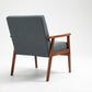 Mid-Century Wood Armchair - Blue Gray