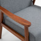 Wood Frame Accent Chair with Armrests, Gray