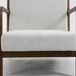 Curved Wooden Frame Armchair