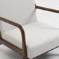 Curved Wooden Frame Armchair