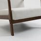 Curved Wooden Frame Armchair