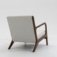 Curved Wooden Frame Armchair