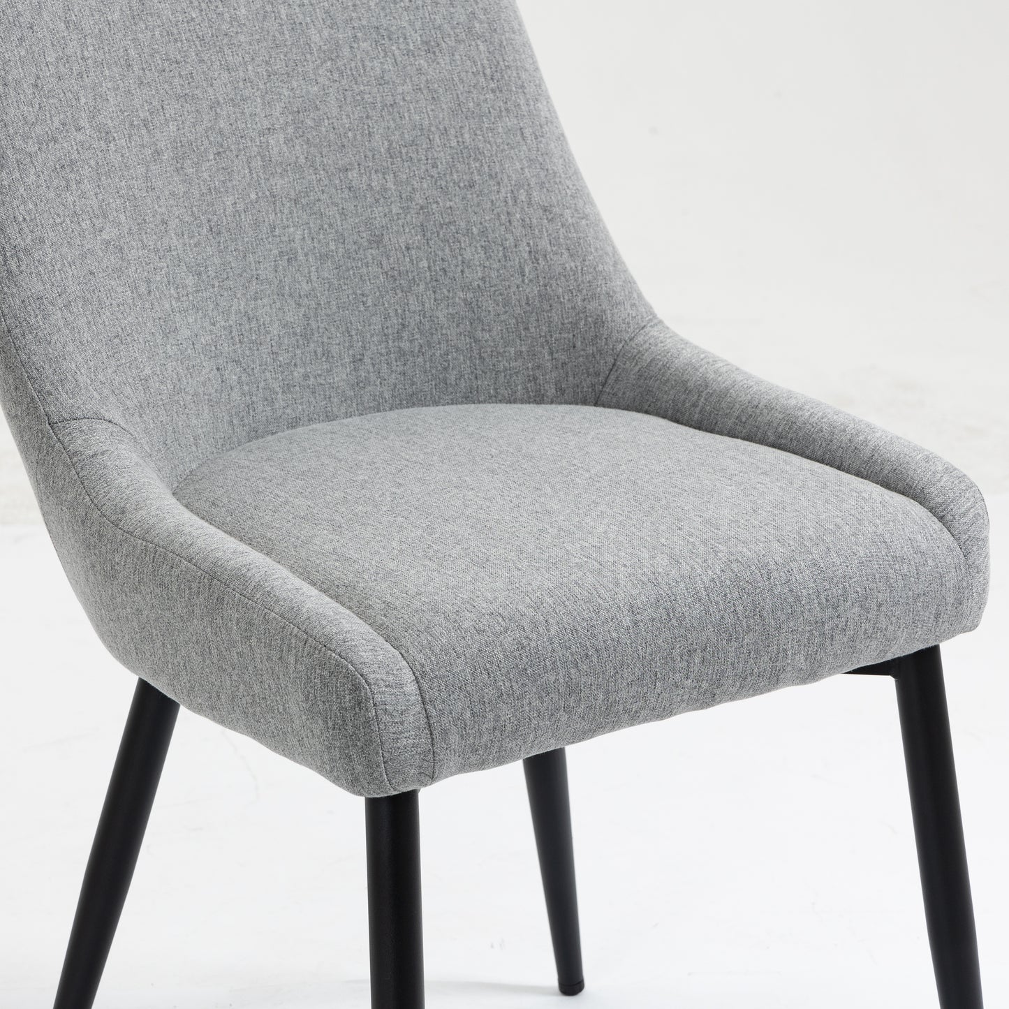 Upholstered Dining Chairs (Light Gray)