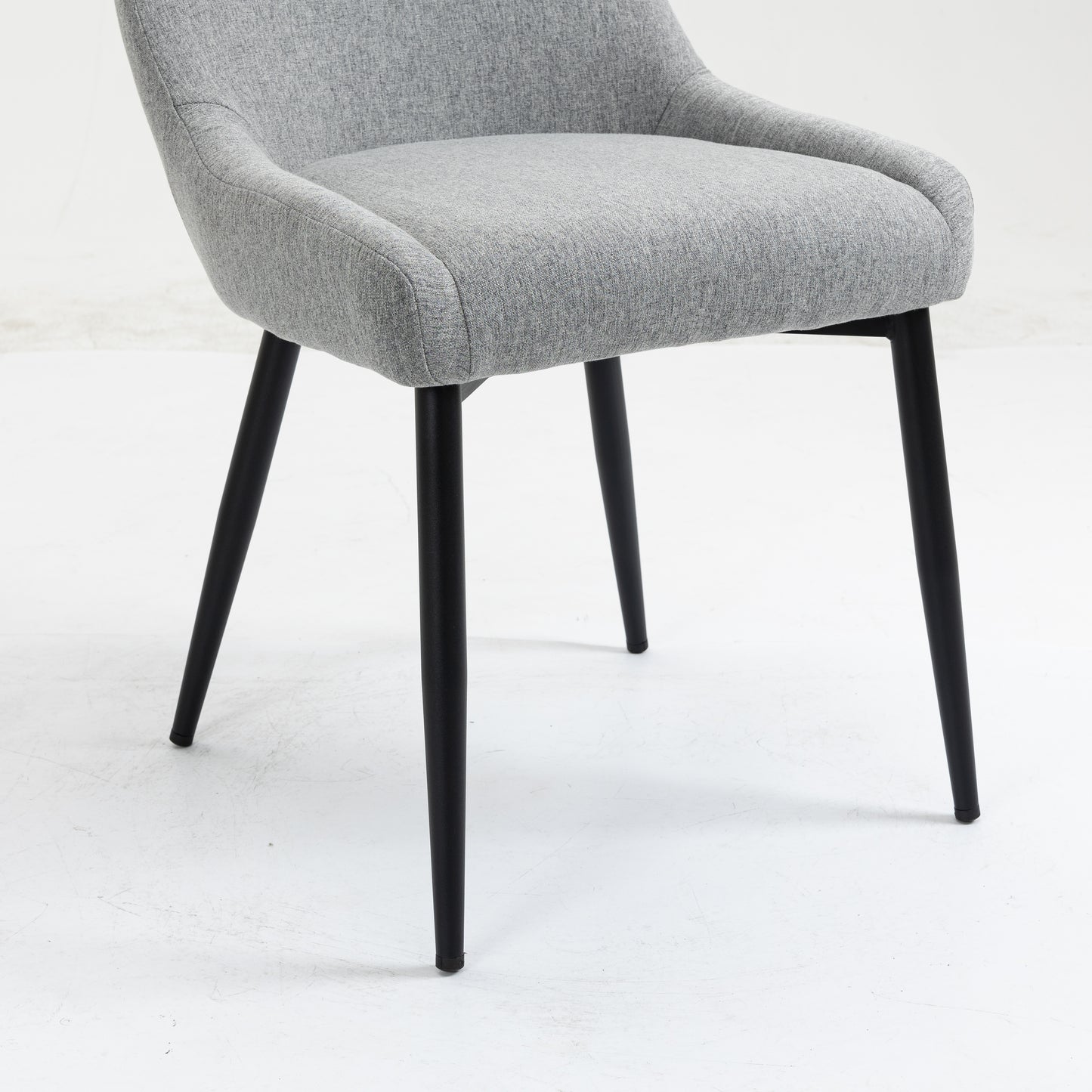 Upholstered Dining Chairs (Light Gray)