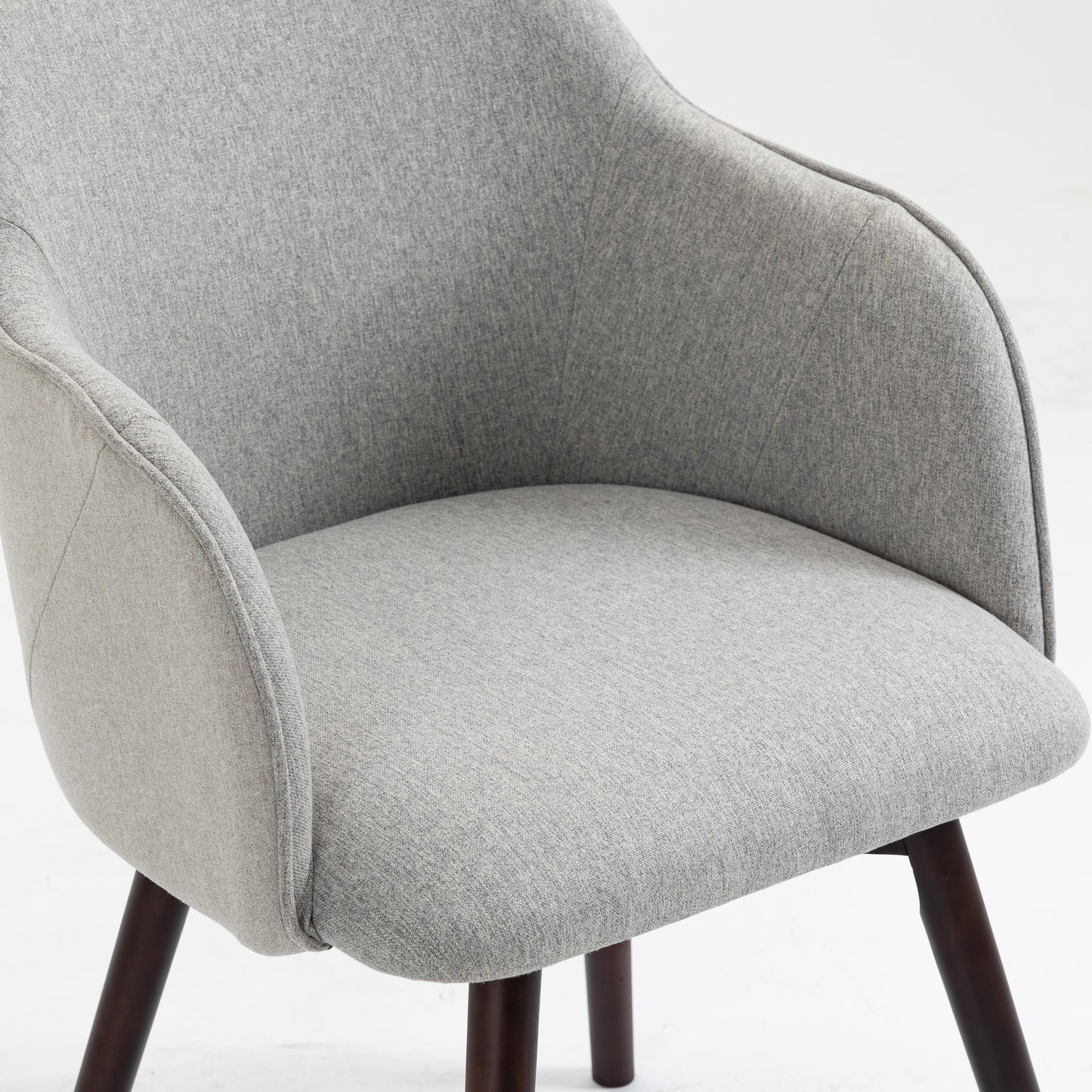 Upholstered Dining Armchairs - Two Tone Gray