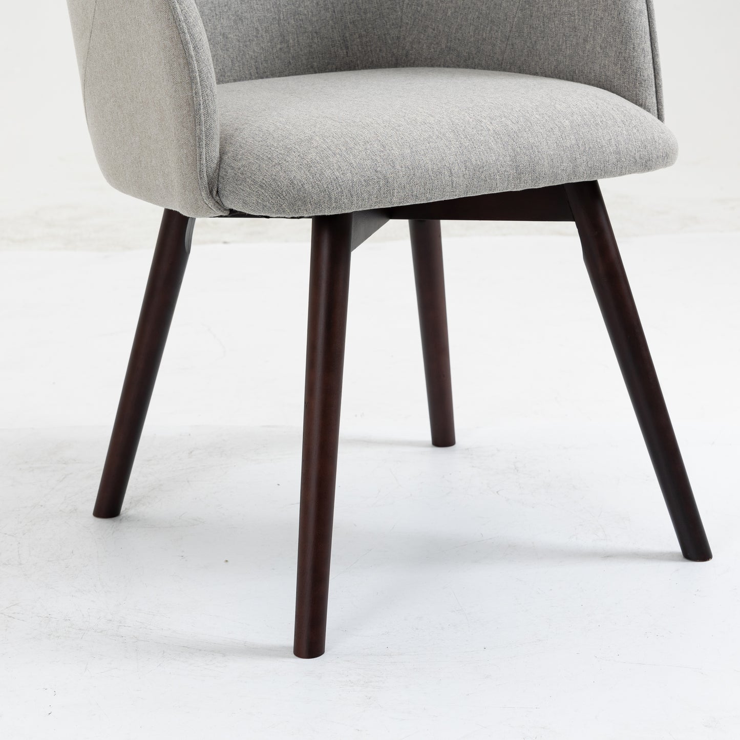 Upholstered Dining Armchairs - Two Tone Gray