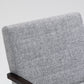 Solid Wood Polyester Armchair Set of 2 - Gray/Dark Legs
