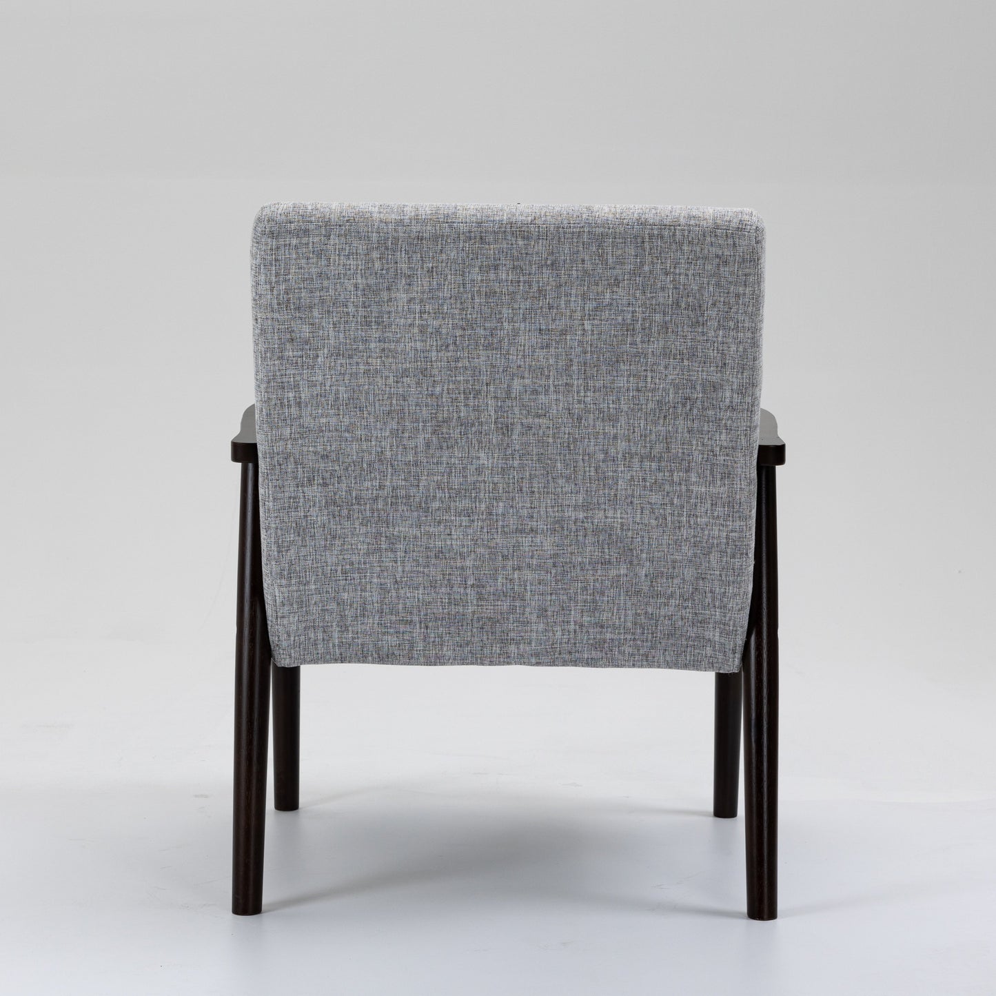 Wood Frame Accent Chair with Armrests - Gray/Dark Legs